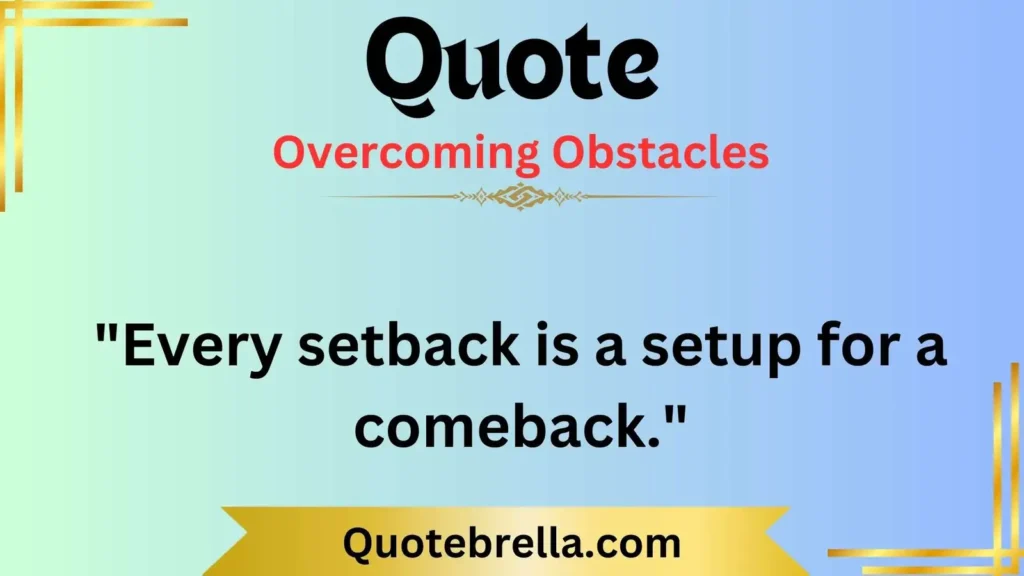 Overcoming Obstacles